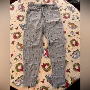 Ralph Lauren Gray Pajama Pants with Logo Pattern